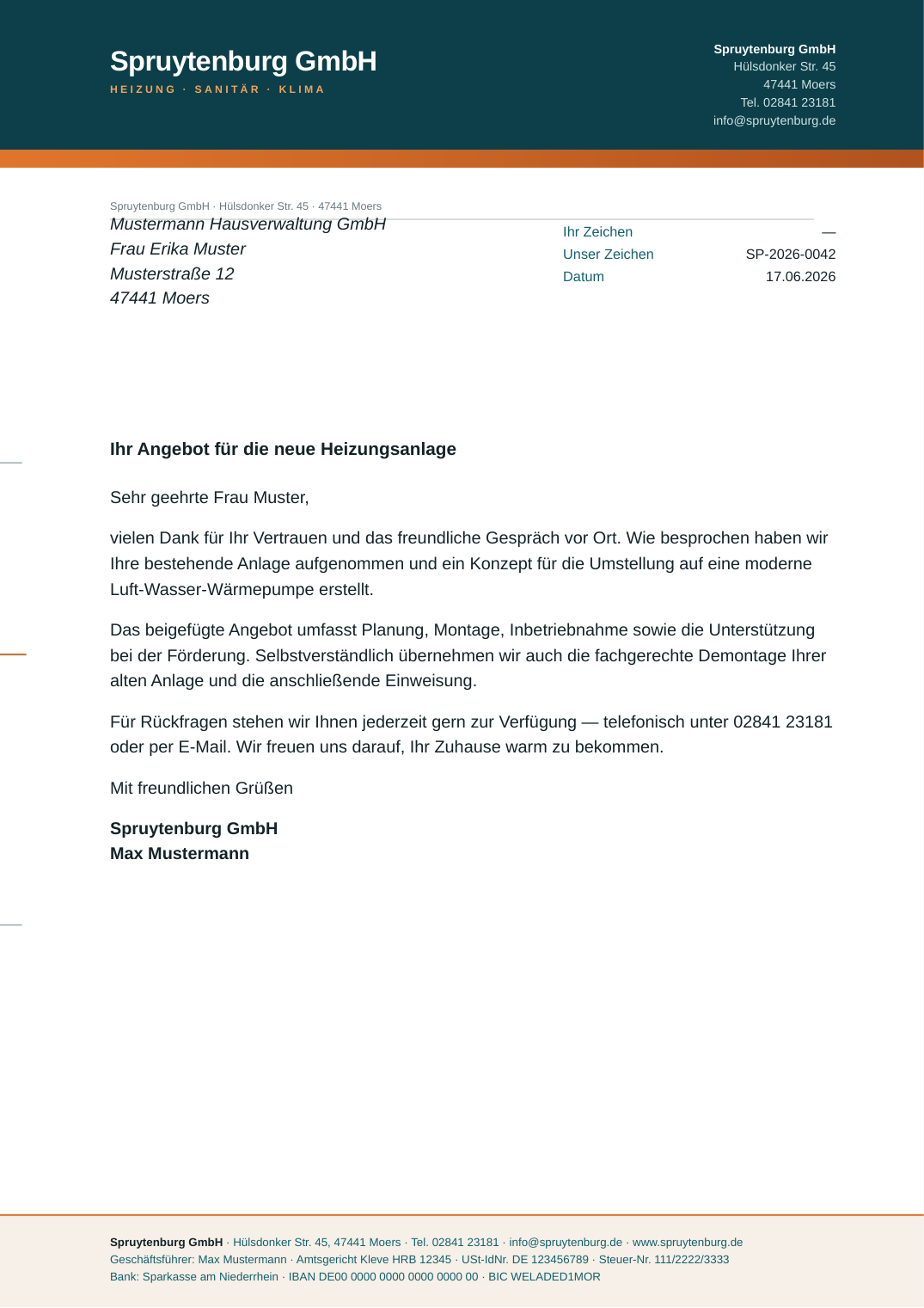 Briefbogen DIN A4